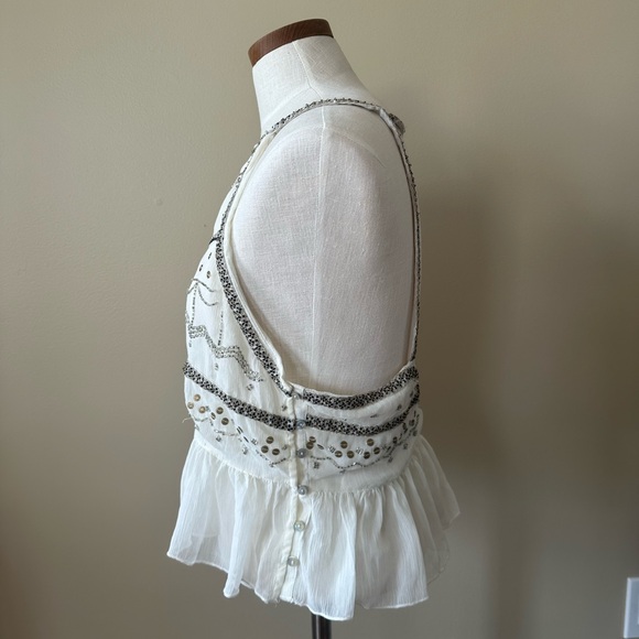 White Free Prople Embellished Cami - Picture 2 of 5